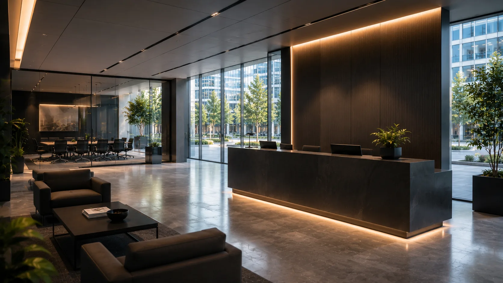 Quantum Horizon Enterprises reception lounge