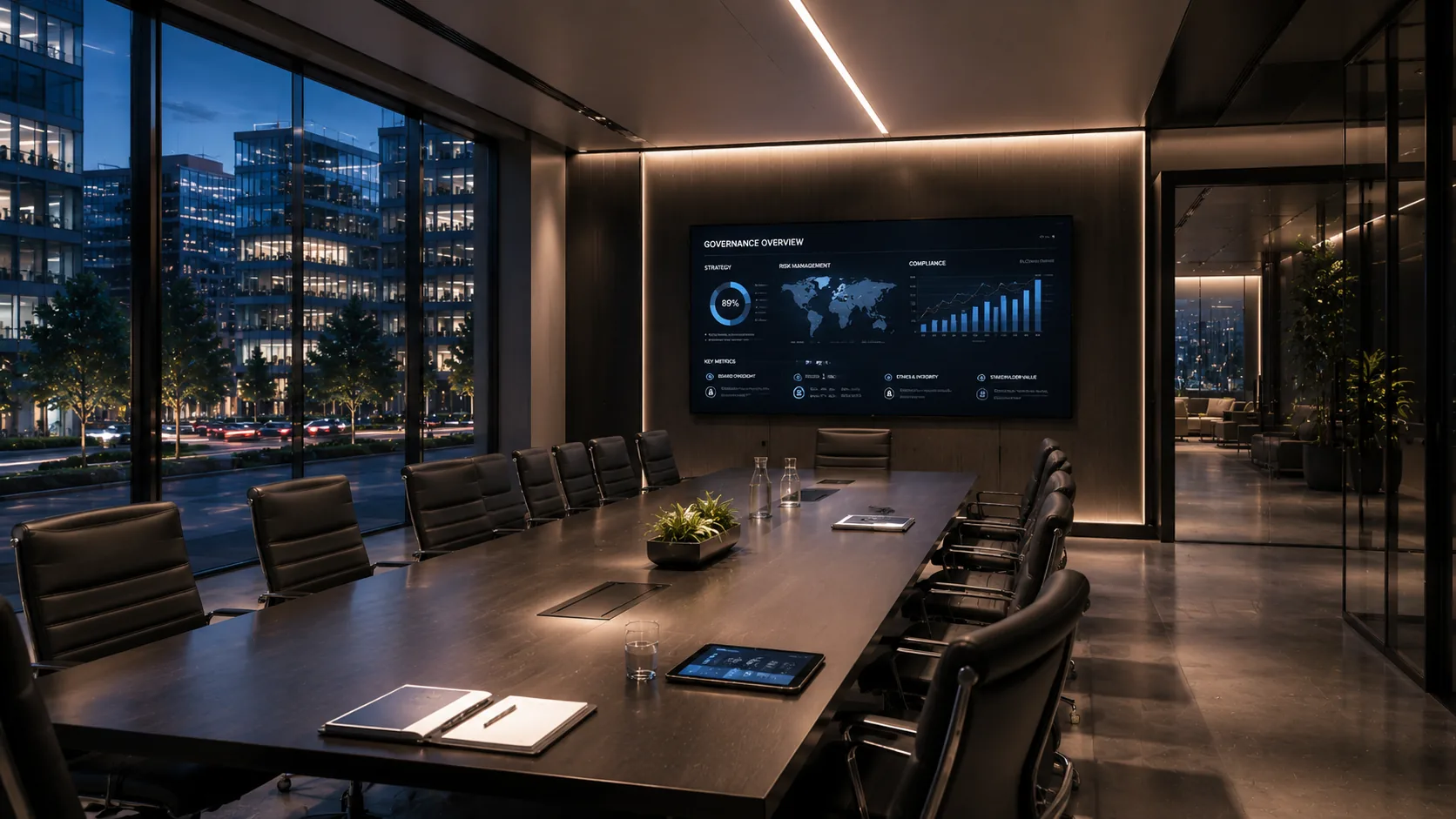 Quantum Horizon Enterprises boardroom