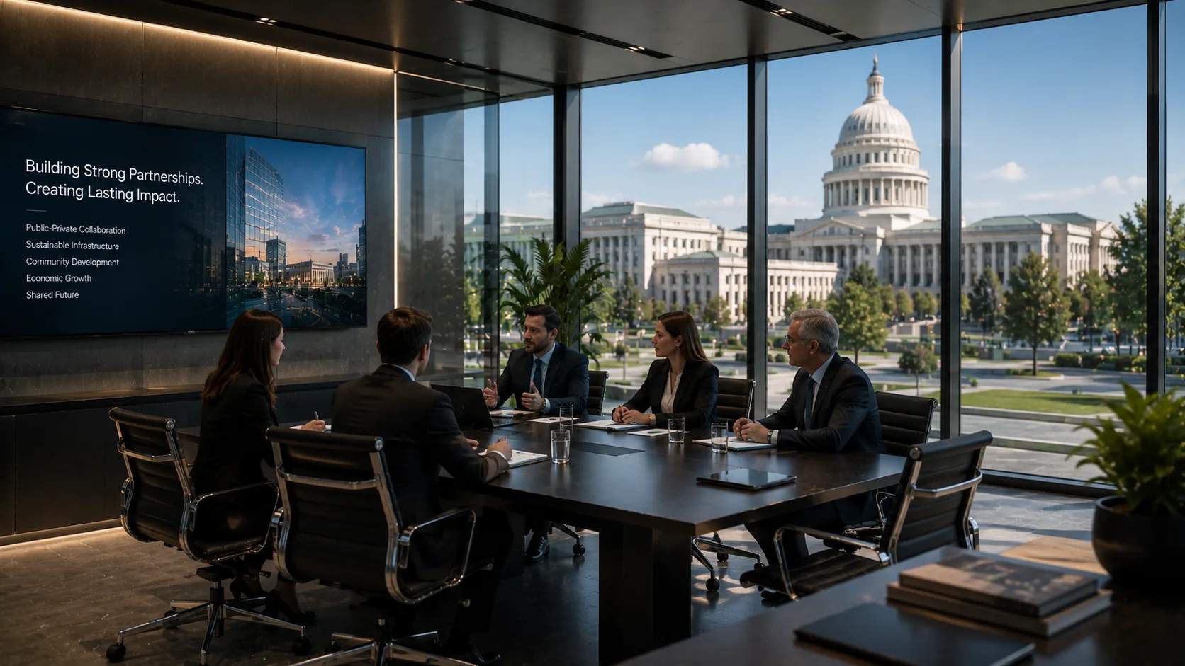 Federal courthouse building representing institutional partnership
